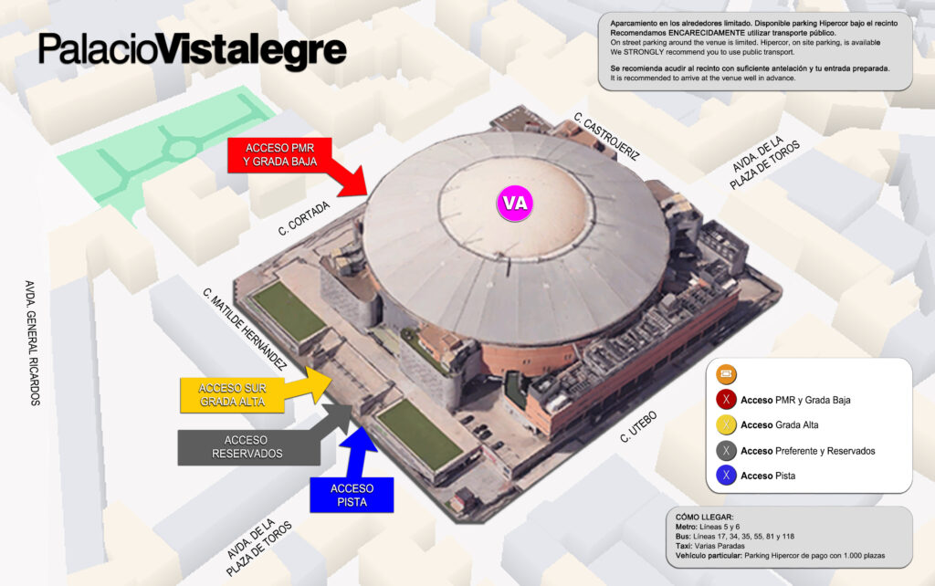 PLANO ACCESOS LAYS Pista Grada y Reservados